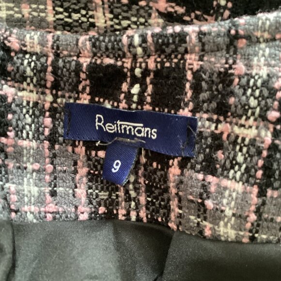 2 Women's Vintage Style Plaid Pencil Knee Length Skirt Lined Y2K - Picture 5 of 11